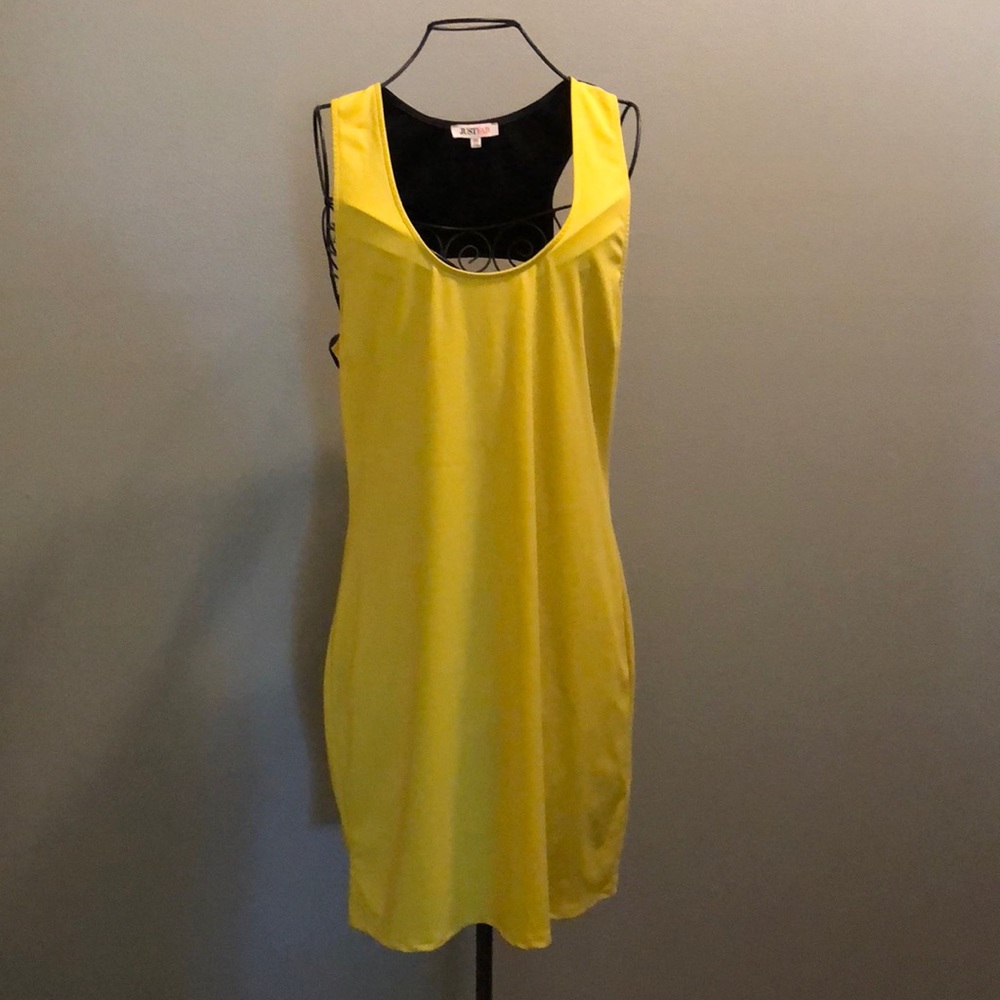 🌟JUST FAB Citrine /black dress size XXlarge🌟